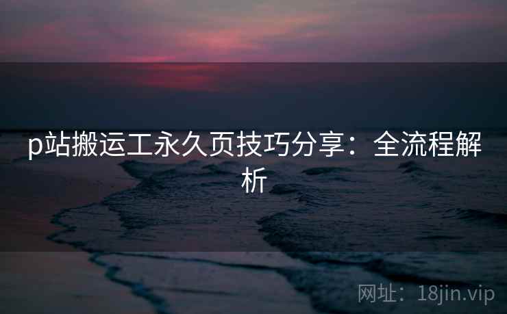 p站搬运工永久页技巧分享:全流程解析 p站搬运工永久页技巧分享:全流程解析